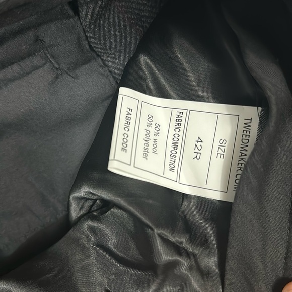 Mens Two Button Tweed Wool Stripe 3 Pieces Suit‎ Set Wedding Formal Business - Picture 10 of 12